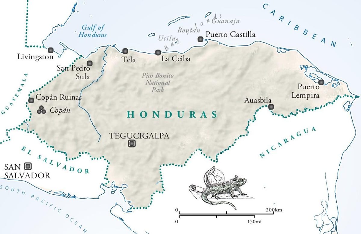 지도 la ceiba 온두라스