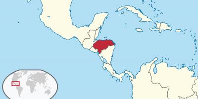 온두라스에 위치하는 세계 지도