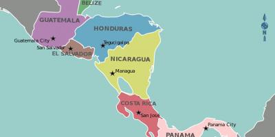 지도 온두라스도 중앙 아메리카